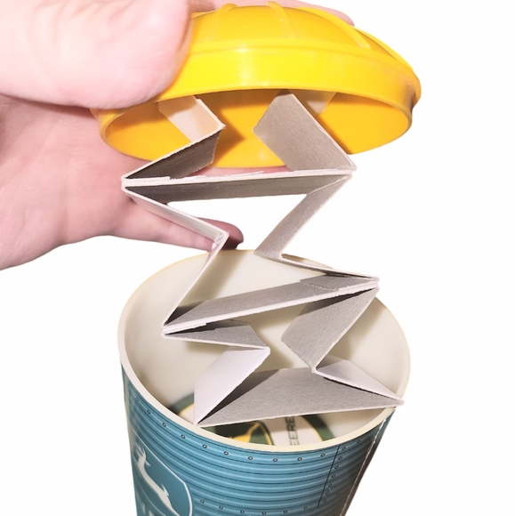 John Deere Green & Yellow Miniature Silo Absorbent Coaster Dispenser 7"HX3.75"D - Picture 6 of 10